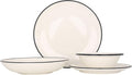 Dinnerware Sets (Medium) - Black Line - 24 pieces - 6 People - Porcelain