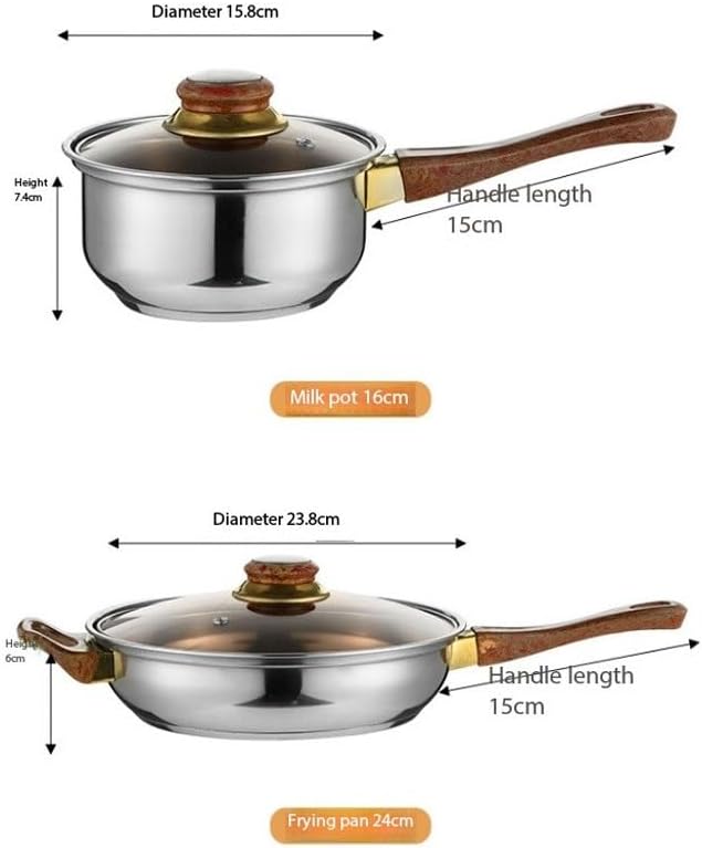 Multi Stove Type Use Cookware Sets Stainless Steel Soup Pot Kitchen Household Set