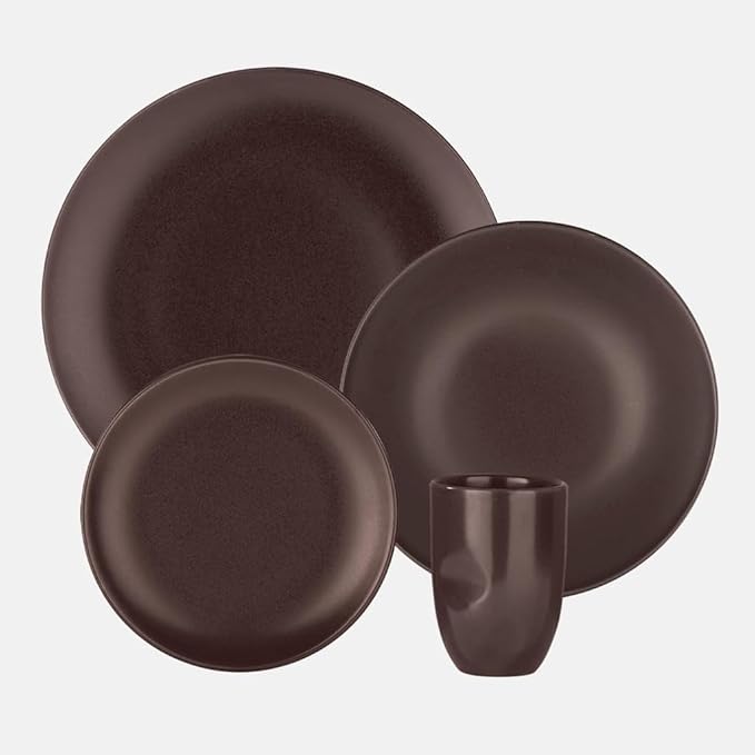 Oxford Unni-Iron Stoneware 16 Piece Dinnerware Set Service for 4