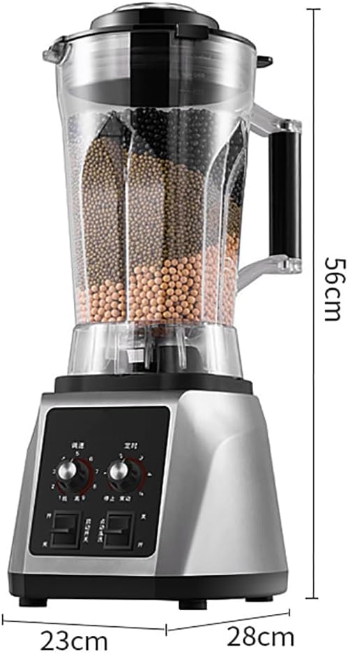 2200W Commercial Blender 5.5L Fully Automatic Soy Milk Maker Machine with 8 Page Blade 9 Gears Speed Adjustment No Residue and No Filtering for Home and Business Use