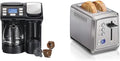 Hamilton Beach FlexBrew Trio 2-Way Coffee Maker Compatible with K-Cup Pods or Grounds &amp 2 Slice Toaster with Extra-Wide Slots Bagel Setting Toast Boost