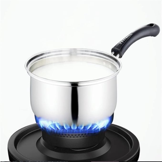 JSEIAJB 5 Piece Stainless Steel Pan Frying Pan Set Pressure Cooker Cooking Stew/Pot Milk Steamer/Soup Pot Kitchen Pan Set