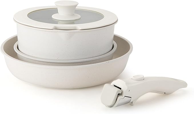 5pcs Nonstick Cookware Set Pots And Pans Set Non Stick With Removable Handles Stackable Kitchen Cookware Sets Rv Cookware For Campers Induction Ready