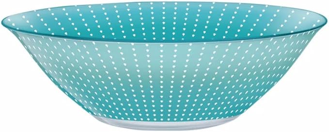 Carina Pop Art Turquoise Glass Dinnerware Set of 44 for 6 pers. Dessert Plate Dinner Plate Deep Plate Salad Bowls Decanter with Glass Mug and Saucer