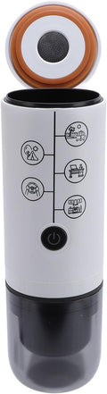 Portable Coffee Maker Self Heating Electric Machine 17Bar Pressure for Travel Camping Office With Coffee Powder &amp Capsules Compartment Especially for RV Hiking (White)