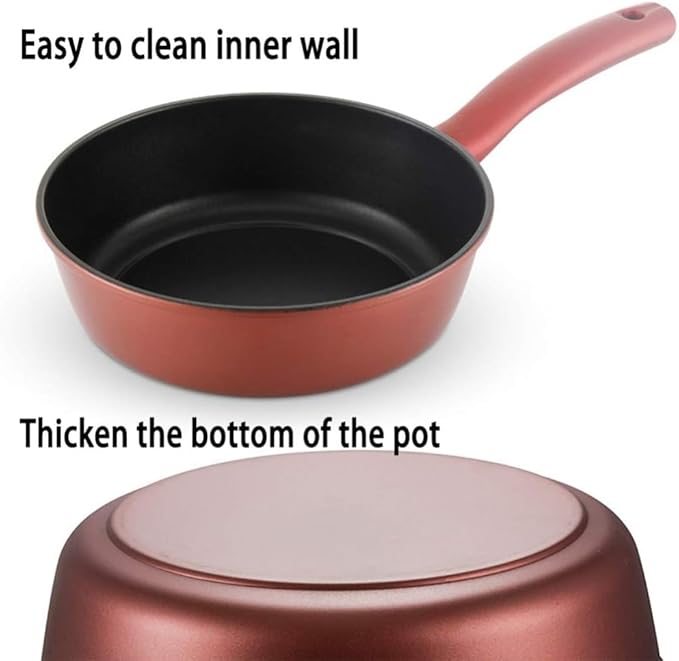 Kitchen Cooking Sets 3Pieces Cookware Set Wok Soup Pot with Glass Lid Frying Pan Wrought Iron Non-Stick Cooking Pot Set Kitchen Cookware Sets