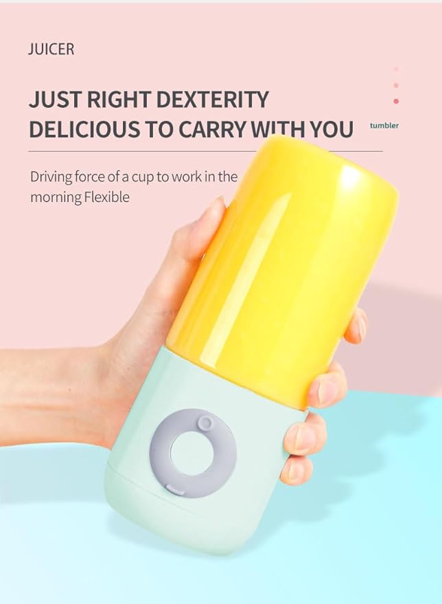 Mini Portable Blender Personal Size Blenders For Shakes And Smoothies With 6 Ultra Sharp Blades 17 Oz(500mL) Mini Blender USB Rechargeable For Travel/Picnic/Office/Gym (WHITE)
