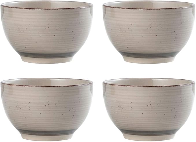 Pfaltzgraff Sadie 16-Piece Cream Dinnerware Set Service for 4 Durable Stoneware Plates and Bowls with Classic Design Microwave and Dishwasher Safe