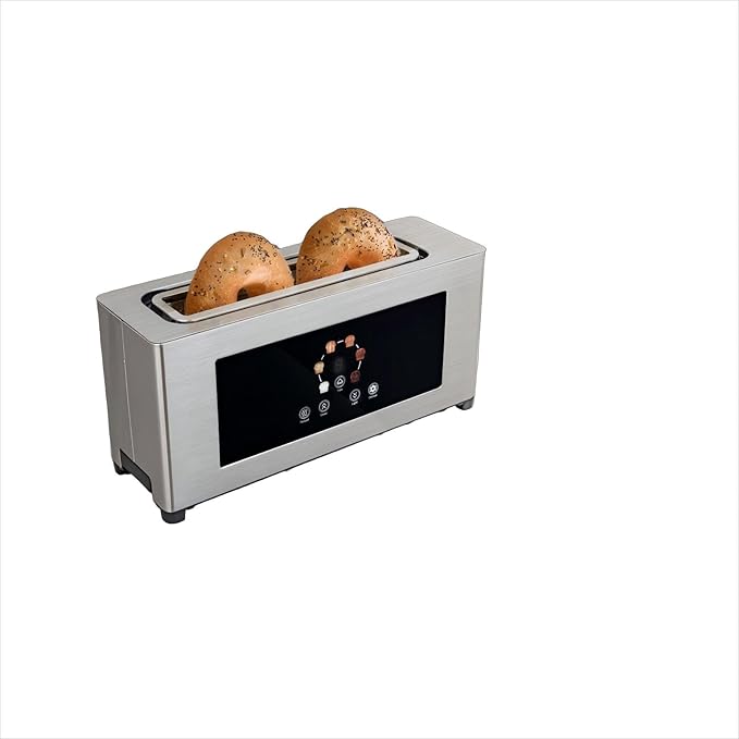 2-Slice Toaster Extra Wide Slots Reheat/Defrost 6 Browning Settings Removable Easy Clean Tray 1000W