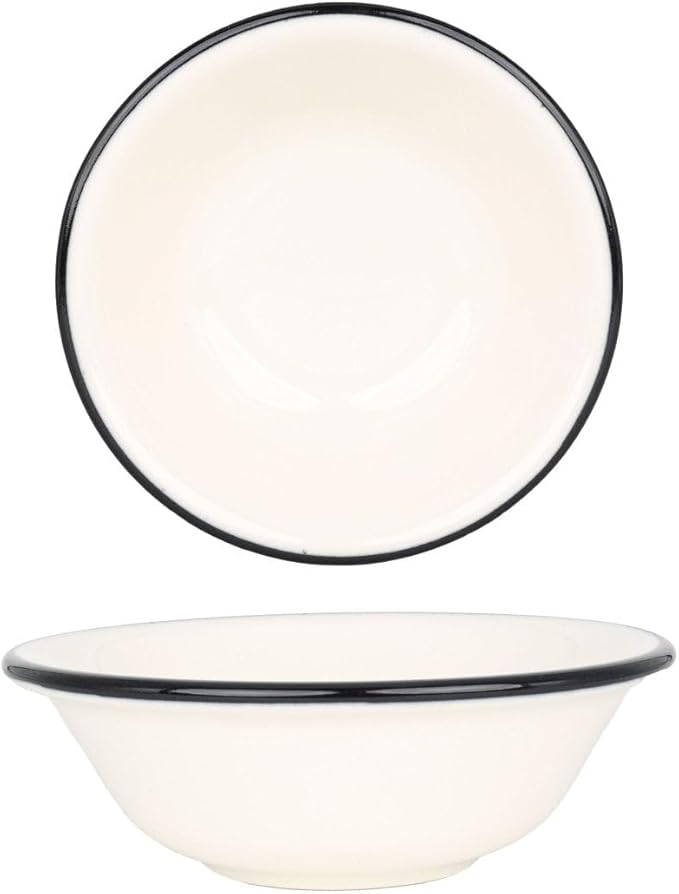 Dinnerware Sets (Medium) - Black Line - 24 pieces - 6 People - Porcelain