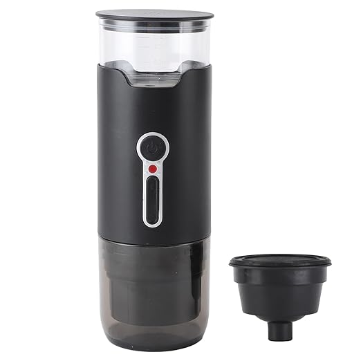 SUNGOOYUE USB Rechargeable Mini Coffee Maker Portable Wireless Coffee Maker for Home Black (#3)
