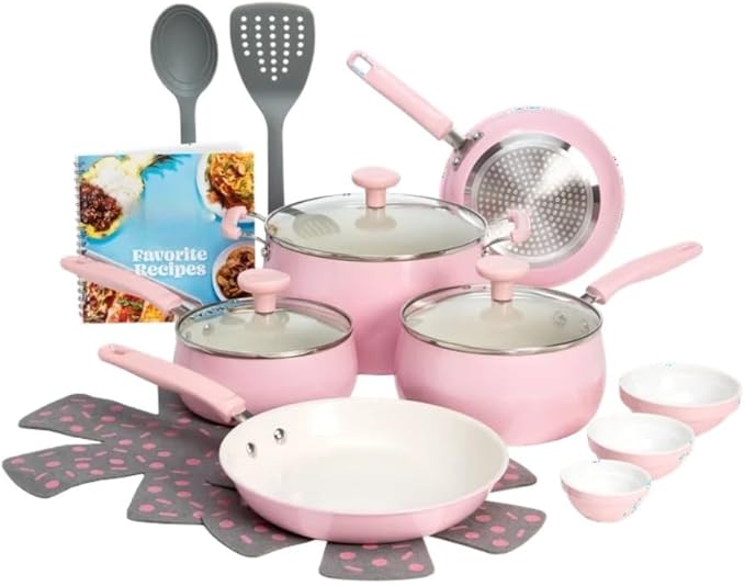 16 Piece Non-Stick Aluminum Cookware Set
