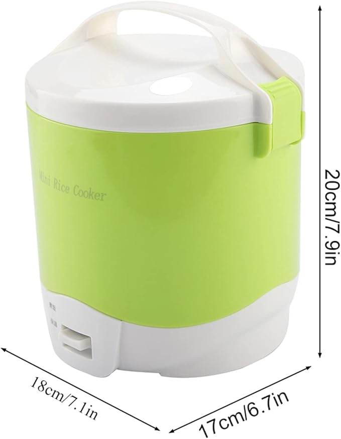 Rice Cooker Steamer with Keep Warm Function People Quick Preparation Without Burning Non-Stick Coating Steamer Insert Measuring Cup(Green)