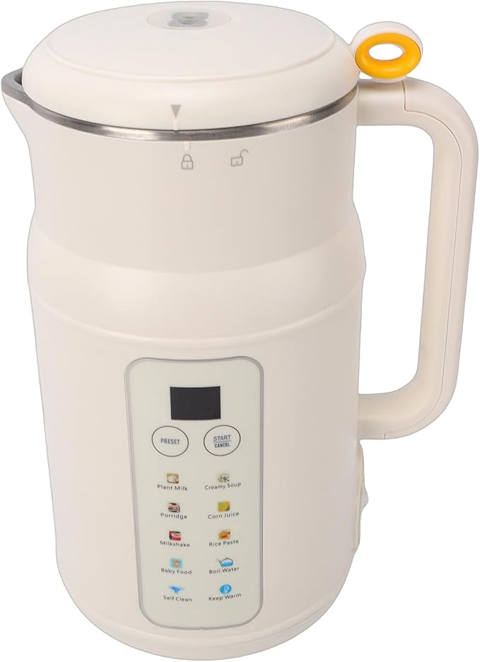 Haofy Nut Milk Maker 800ml Automatic Soy Beverage Blender Quiet Water Proof with Smart Timer for Homemade Plant Based Drinks (US Plug 110V)