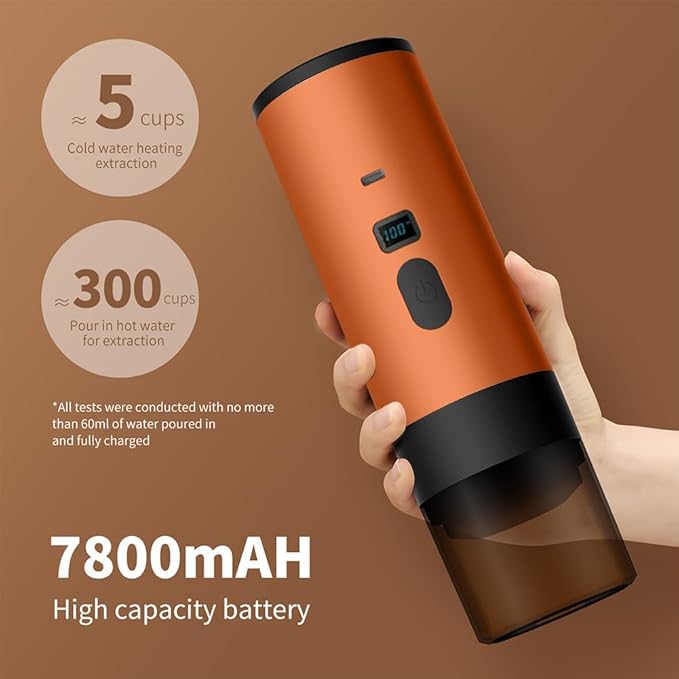 Portable Coffee Maker Espresso Machine Travel Espresso Maker USB-C ChargingHeating Pump Press Coffee Maker Electric Capsule Coffee Machine for RVCar Hiking Camping Office