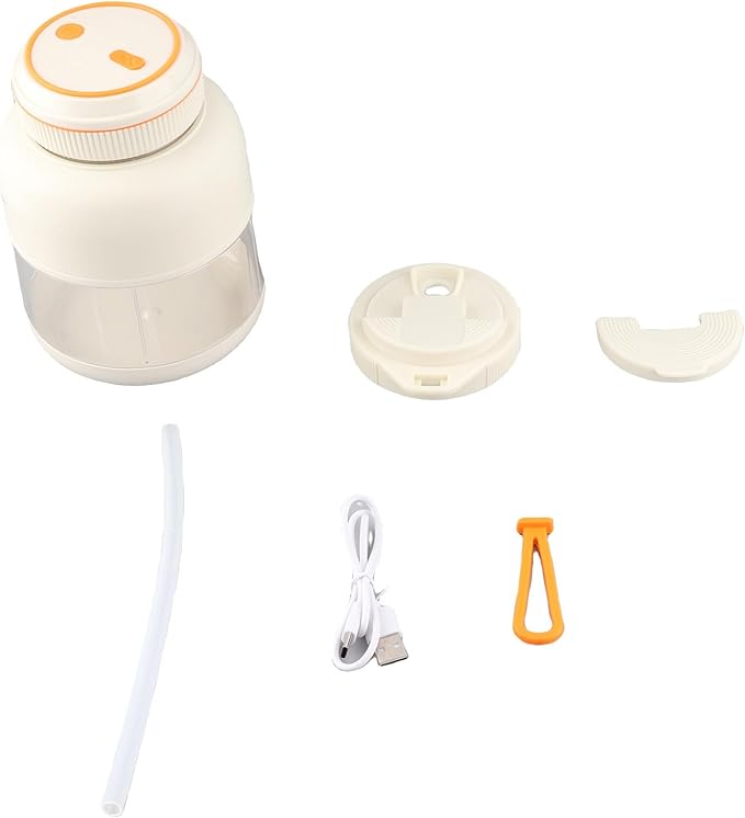 Pilipane Portable Blenders Handheld Personal Blender USB Rechargeable Powerful Blending Juicer Cup with 1300mAh Battery 800ml Capacity for Smoothies Shakes Juices Leakproof ABS PP Material (White)