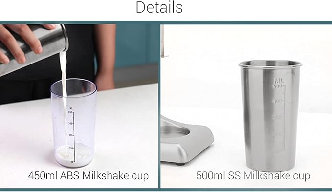 500ml Electric Milkshake Maker Machine 100W Household Commercial Juice Fruit Ice Mixer Single Head Milk Tea Drink Mixer Blenders 110V 23000RPM