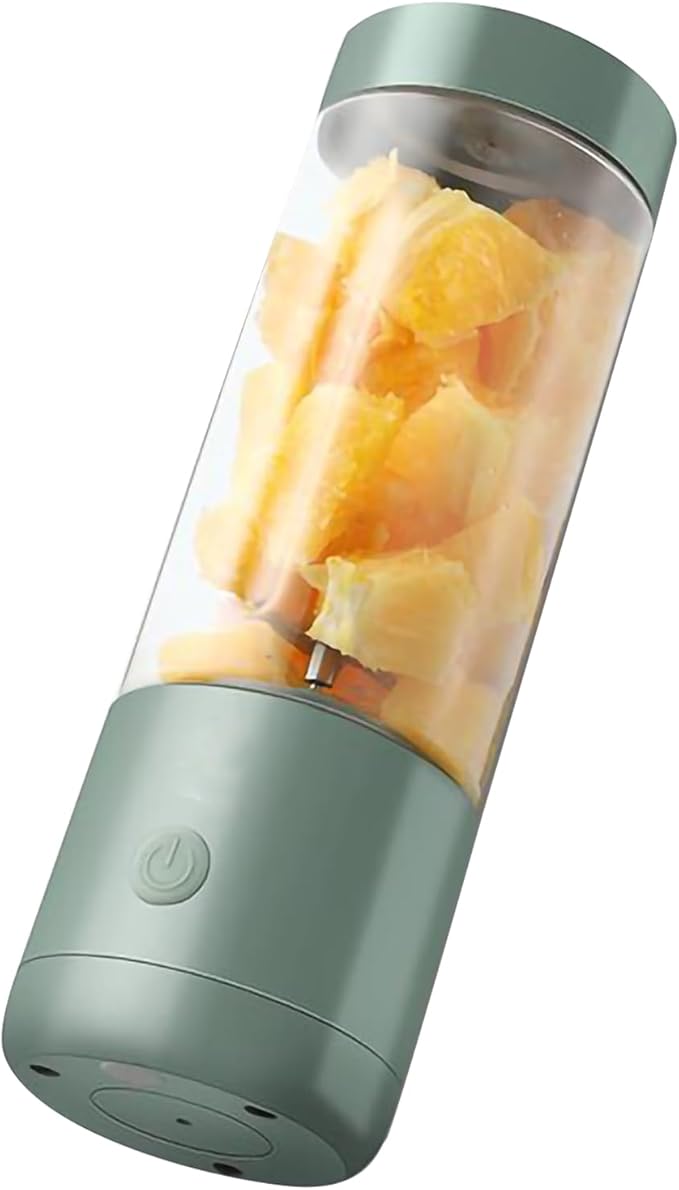 Zerodis Portable Blender High Speed Rotation Multifunctional USB Electric Juicer for Home Travel 400ml Juice Extractor with travel blender for fruits and vegetables (Double-edged)