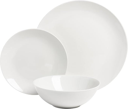 10 Strawberry Street Simply Coupe Dinnerware Set White Service for 4 ( 12 Piece)
