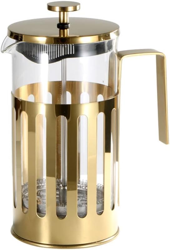 French Press Coffee Maker 304 Stainless Steel Coffee Press 4 Level Filtration System Heat Resistant Thickened Borosilicate Glass Easy Clean BPA Free