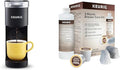 Keurig K-Mini Single Serve Coffee Maker Black &amp 3-Month Brewer Maintenance Kit Includes Descaling Solution