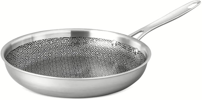 16-Piece Tri-Ply Nonstick Cookware and Utensil Set Even-Heating Pots Pans &amp Kitchen Tools Metal Utensil Safe Stainless Steel Handles Silver