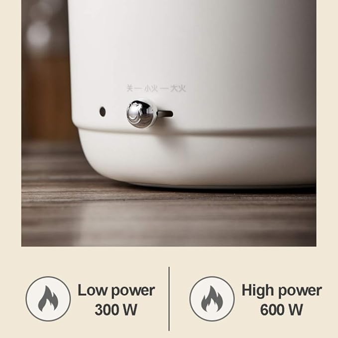 Cooking Pot Multifunction Electric Skillet Non-Stick Dormitory Small Hot Pot Noodles Rice Cooker Soup Pot Long Handle Two-Gear Power Mini Heating Pan(Green)