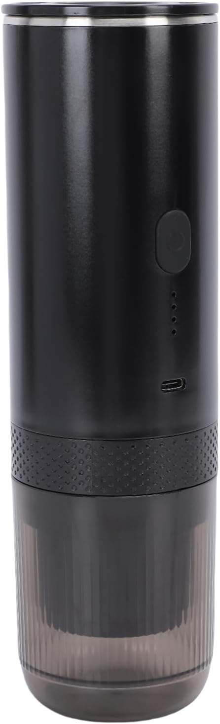 GLOGLOW Portable Machine Dual Function Mini Coffee Maker 20 Bar Rechargeable Maker for Home Travel and Office (Black)