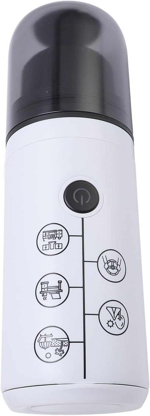 Asixxsix Portable Coffee Maker 17Bar Pressure 2600mAh USB Rechargeable Travel Coffee Maker Camping with Powder and Capsules Compartment for Home Office RV Camping (White)