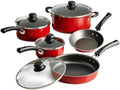 9-Piece Non-Stick Cookware Set – Vibrant Red Finish with Quick Release Surface for Easy Cooking
