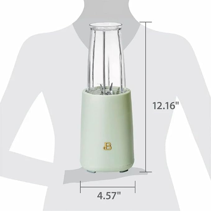 Personal Blender 240W with 12-Piece Set Portable Smoothie Maker with Travel Cups for Protein Shakes Juices and Smoothies (Sage Green)