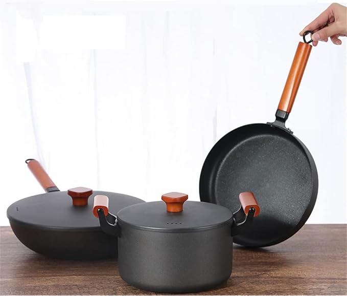 5 Piece Nonstick Iron Cookware Set Cookware Instant Cooker Accessories Hot Cooking Cookware Set