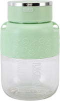 Ymiko Portable Electric Juicer Cup Rechargeable Blender Lightweight Compact Office Gym Travel (Green)