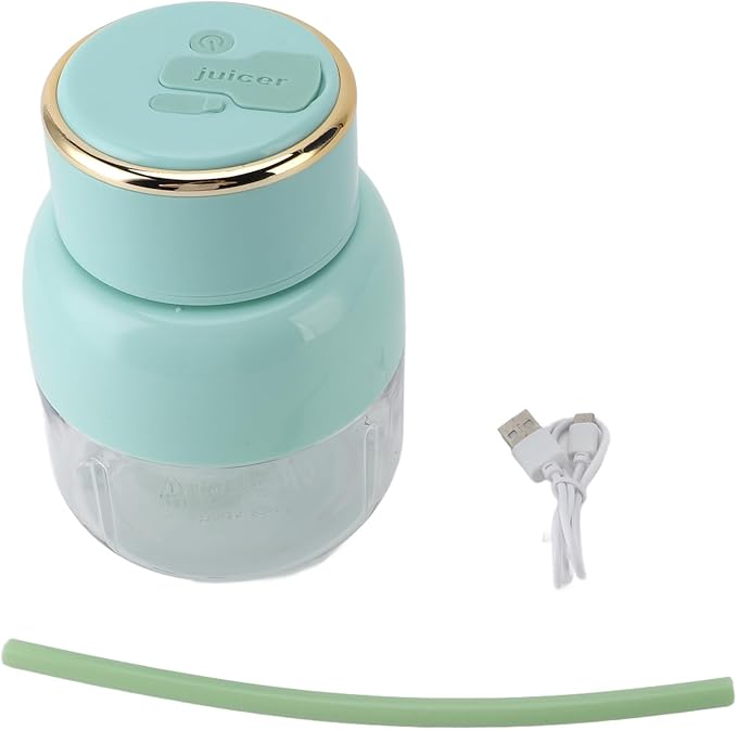 Portable Blender Cup USB Rechargeable 800ml Juice Blenders With 6 Blades Mini Blender Fresh Juicer Cup for Shakes and Smoothies Sports Travel Gym Office(Green)