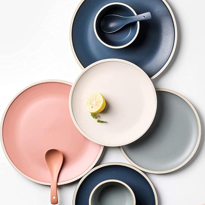 Kitchen Dinnerware Set Family Party Dinner Set 9-44Pcs Ceramic Dinnerware Set Bone China Tableware Dishes Plates Ceramic Combination Dinner Service Set9 Pieces24 Pieces