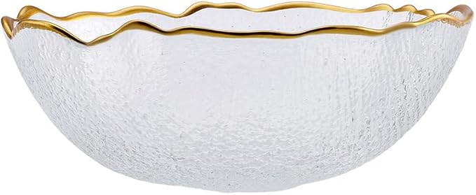 Karaca Milanda Gold Glass Dinnerware Set for 4 People 12 Pieces Transparent Gold