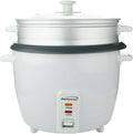 Electric Rice Cooker and Steamer – 4 5 8 or 15 Cup Non-Stick Rice Maker with Food Steamer Tray – One-Touch Operation Keep Warm Function Glass Lid White (4 Cup)