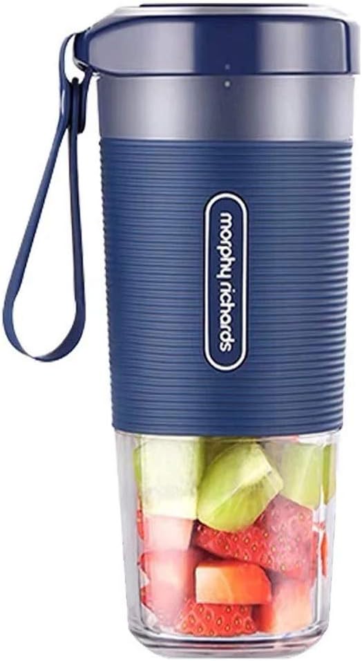 Portable Blender Mini Blender Smoothie Maker with USB Rechargeable Electric Blender Professional Commercial for Vegetables and Fruit Smoothie Maker Blender Food Processor 1400Mah 300MlBlue