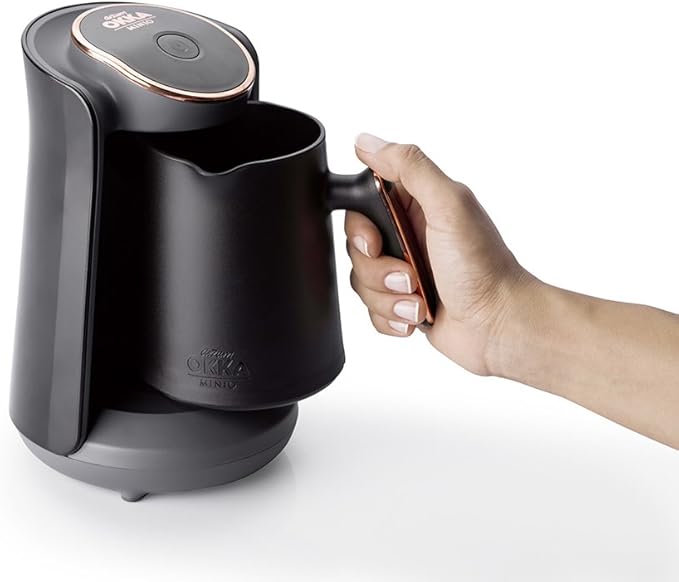 Arzum Okka Minio Automatic Turkish/Greek Coffee Machine USA 120V Ul black/Silver4 cups