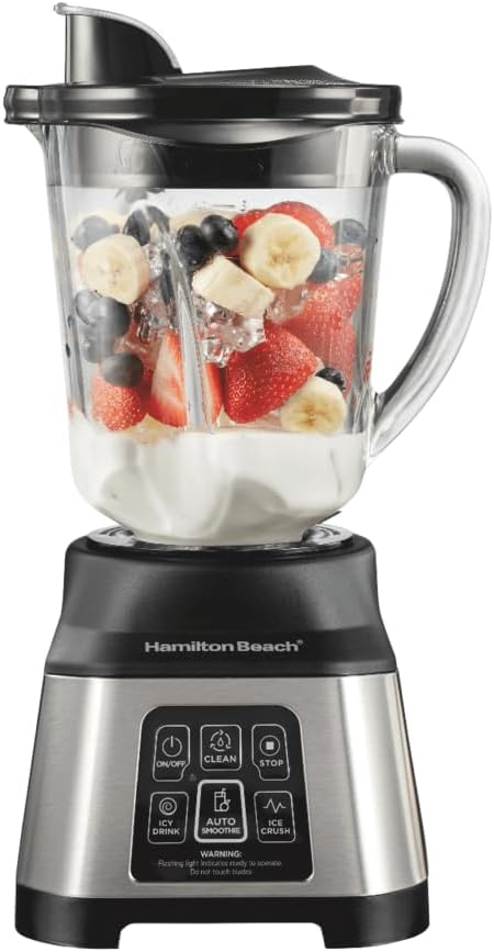 Hamilton Beach Blender and Toaster Bundle - 850W Smoothie Blender with 5 Functions Wave Action System and 40oz Jar plus 2 Slice Toaster with Extra Wide Slots and Bagel Setting