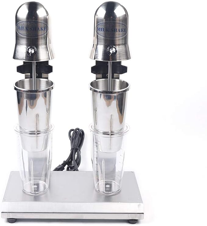 Electric Milkshake Maker 110V 560W Commercial Stainless Steel Drink Mixer Machine Smoothie Malt Blender with 2 Speed Adjustable (560W)
