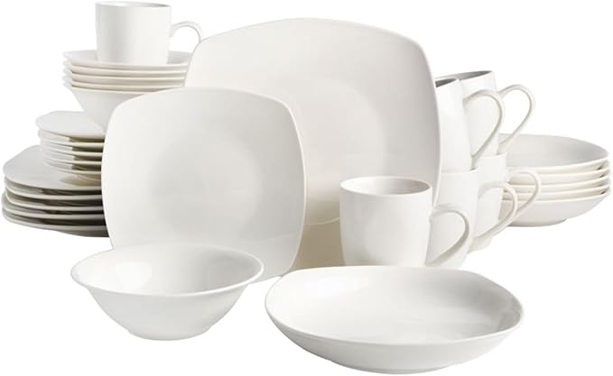 30-Piece Dinnerware Set Plate Bowl Water Cup Bowl Dish Household Round Dish Set