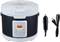 12V/24V/110V Rice Cooker 3L Portable Travel Multi-function For Car/Truck/Home Small Rice Stove with Steam Tray Cooking Heating and Keeping Warm Function Dark Blue (30AB)