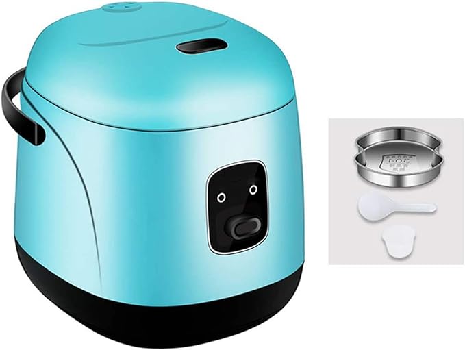 Rice Cooker - Rice Cooker With Steamer Basket Electric Rice Cooker &amp Rinse Basket Portable Mini Rice Cooker Nonstick 15 Minutes Fast Cooking Re-heating Keep Warm For 2-4 People (Color : Blu
