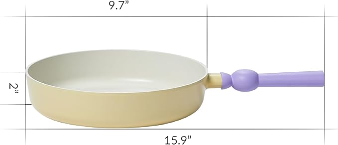 Neoflam Better Finger Cookware Set - Yellow 3-Piece Ceramic Coating Kitchen Pot and Pan