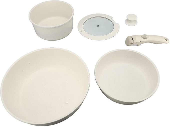 Detachable Handle Cookware Set Nonstick Induction Cookware Kitchen Cookware Sets with Removable Handle for Apartments Small Kitchens