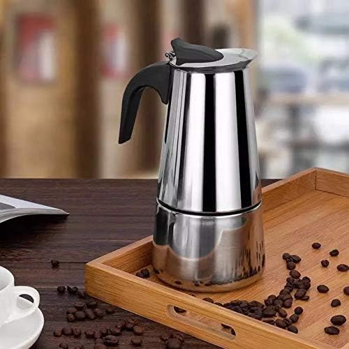 kkhouse Stainless Steel Coffee Pot Mocha Espresso Latte Percolator Stove Coffee Maker Pot Percolator Drink Tool Cafetiere Latte Stovetop (600ml)