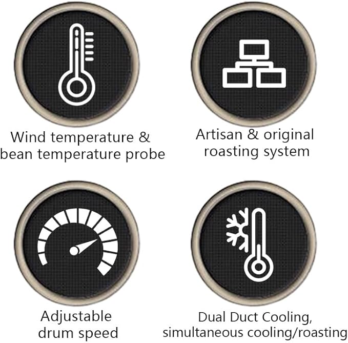Electric Coffee Bean Roaster Machine Smokeless Drum Roasting for Home&ampCommercial Automatic Baking (B500)