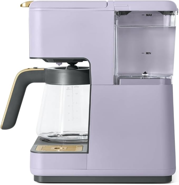 Beautiful Multi-Brew Commercial-Grade 12-Cup &amp Single-Serve Coffee Maker with Over Ice Option for Business and Personal Use by Drew Barrymore (Lavender)