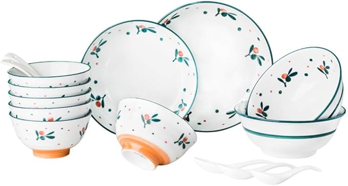 Plate and Bowl Set Fine Dinnerware Set18 Piece Dinnerware SetCeramics Dishes SetDinner SetService for 6Dinner Plates